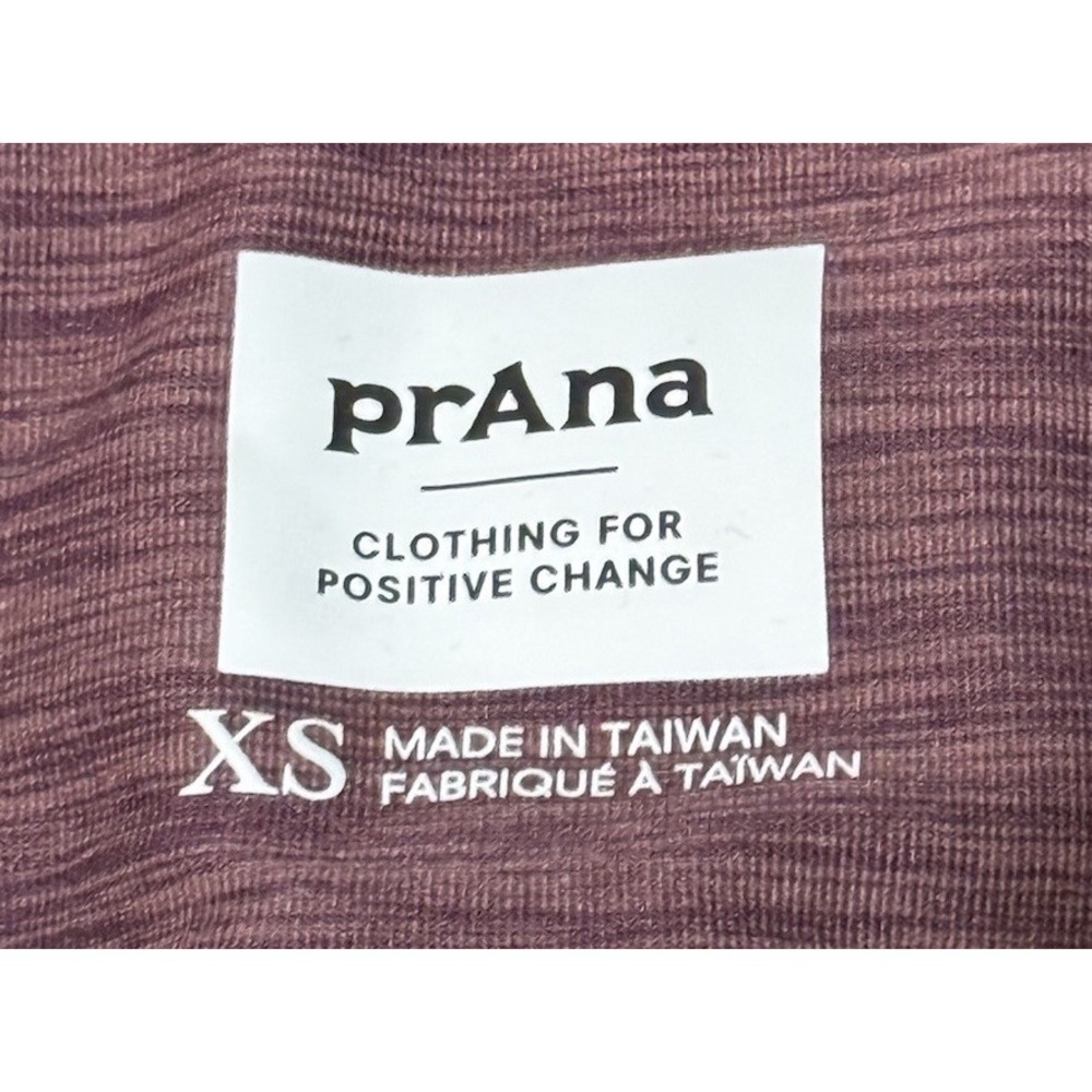 PRANA Womens Kimble High Rise Yoga Bike Shorts Stretch Flannel Heather XS NWT - Picture 3 of 5